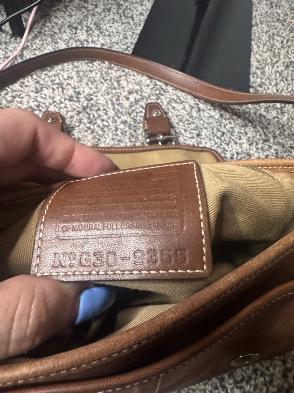 Vintage COACH bleeker double buckle Brown Leather Crossbody Bag - Picture 8 of 8